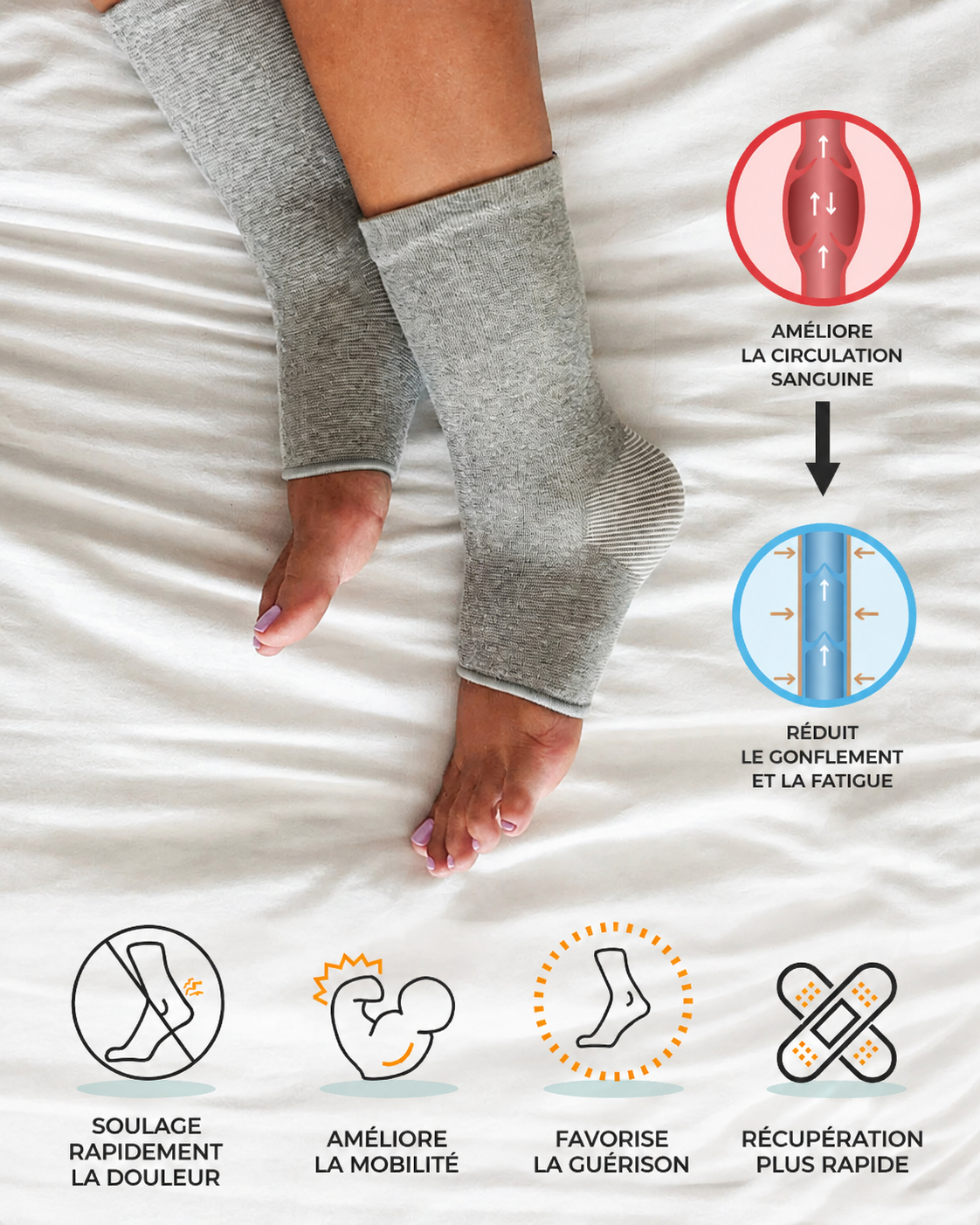 Chaussettes de Compression en Bambou