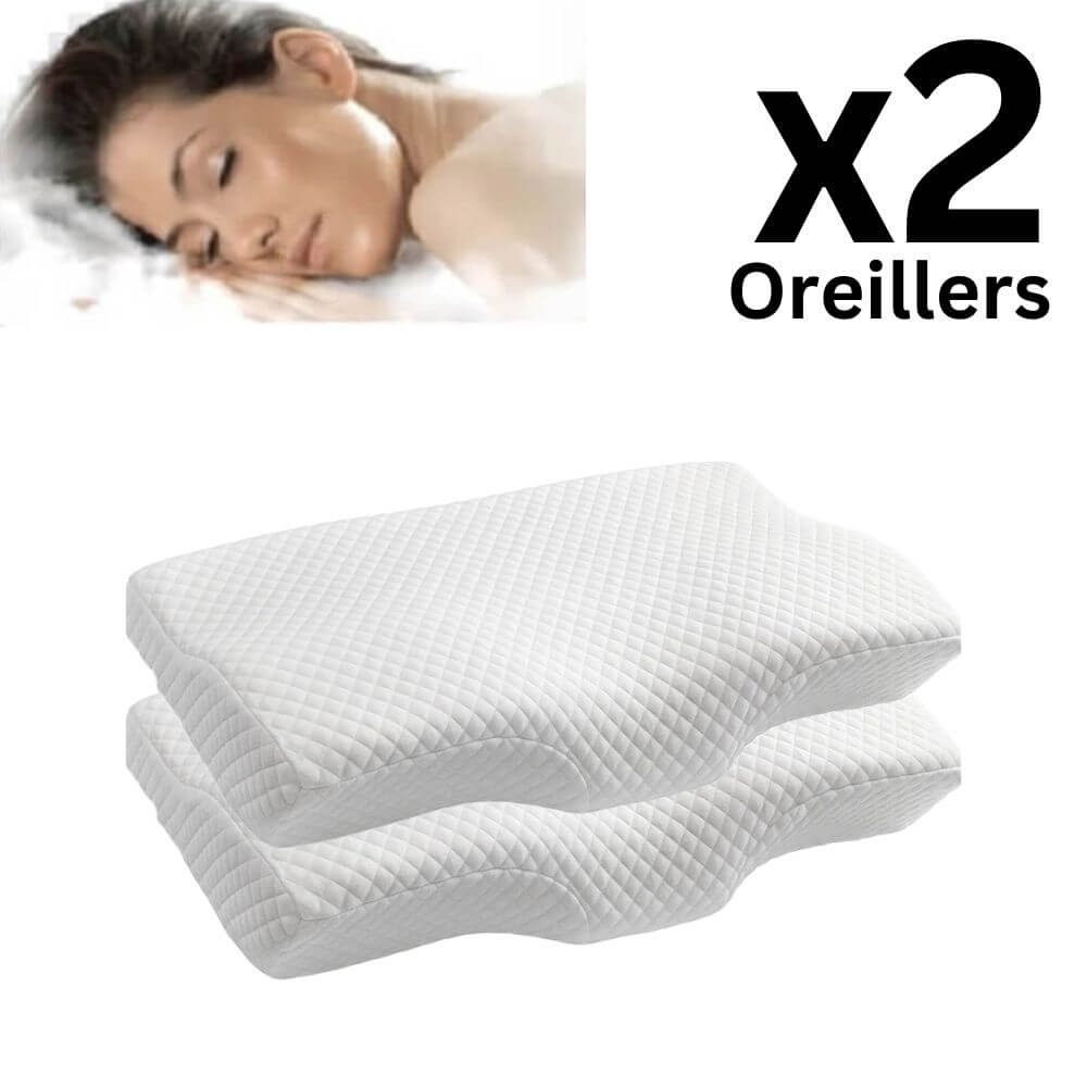 Oreiller Orthopédique Ergonomique, Coussin Memoire de Forme, Oreiller Cervical, Oreiller Therapeutique