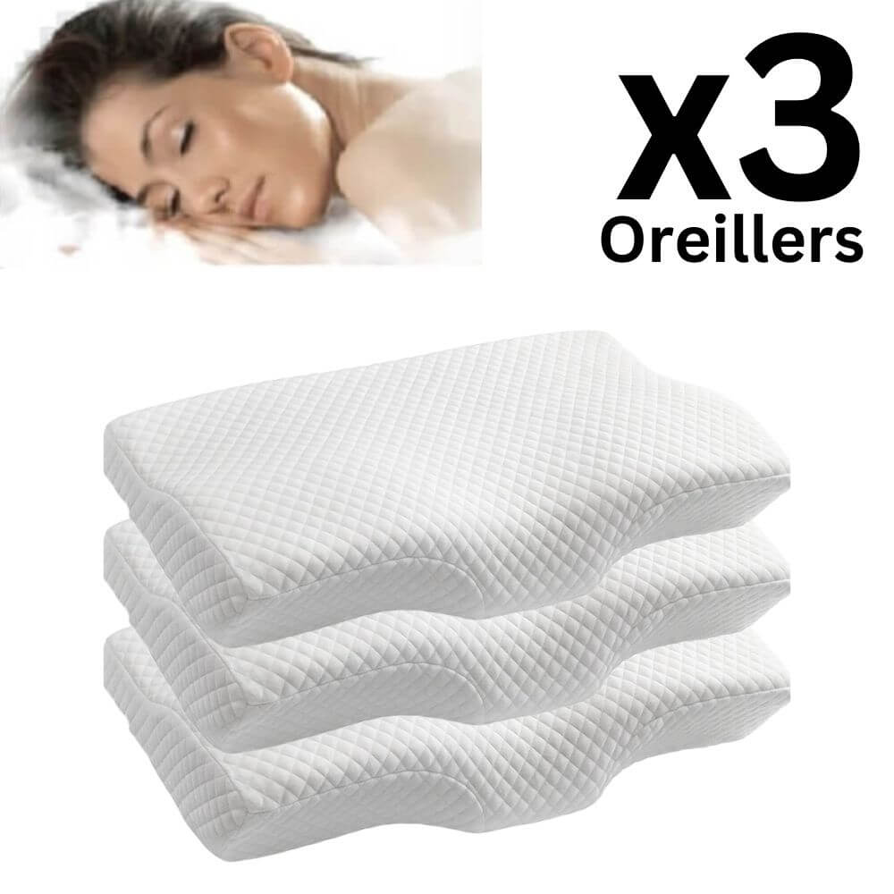 Oreiller Orthopédique Ergonomique, Coussin Memoire de Forme, Oreiller Cervical, Oreiller Therapeutique