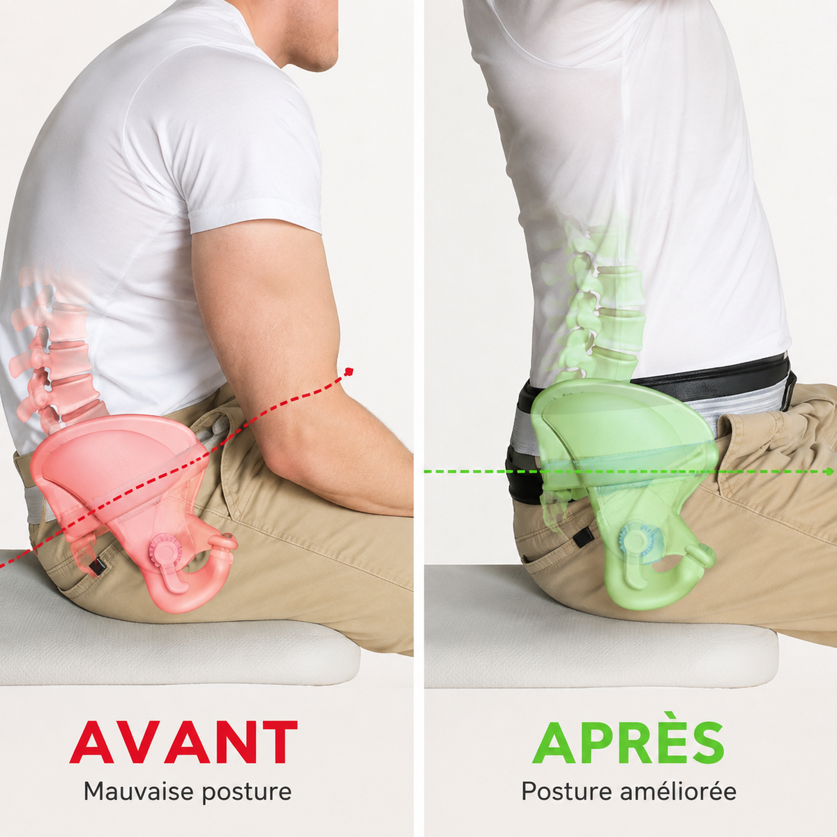 Ceinture de maintien lombaire et bassin