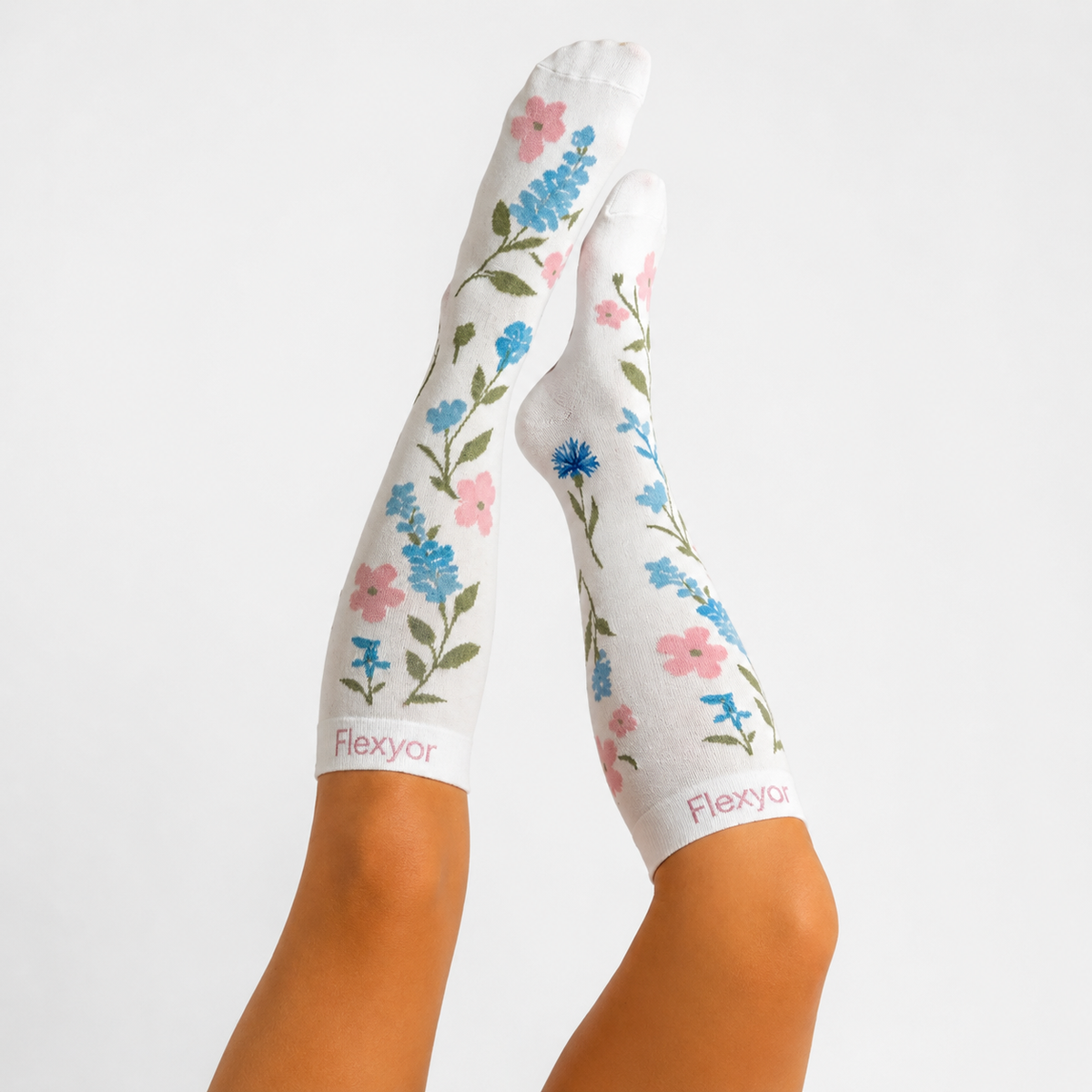 Chaussettes de Compression Fleuries