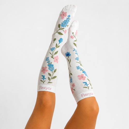 Chaussettes de Compression Fleuries