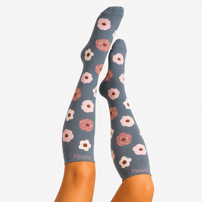 Chaussettes de Compression Fleuries