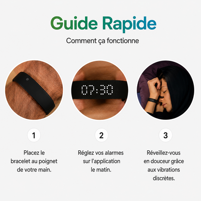 Bracelet Réveil Vibrant Silencieux