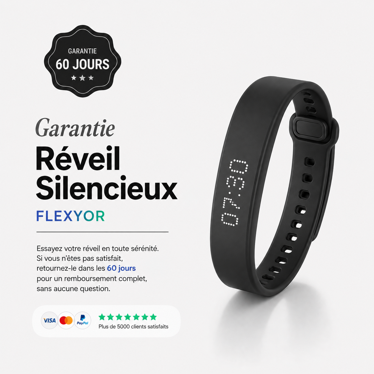 Bracelet Réveil Vibrant Silencieux