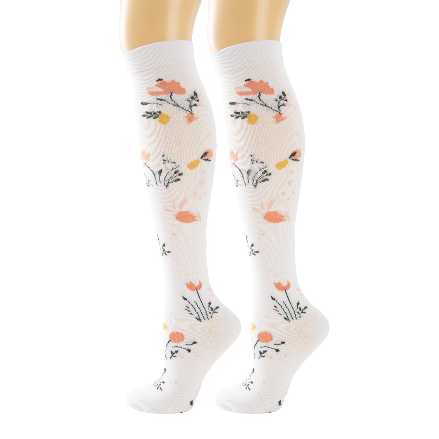 Chaussettes de compression Flexyor Bloom coloris Blanc Rosier