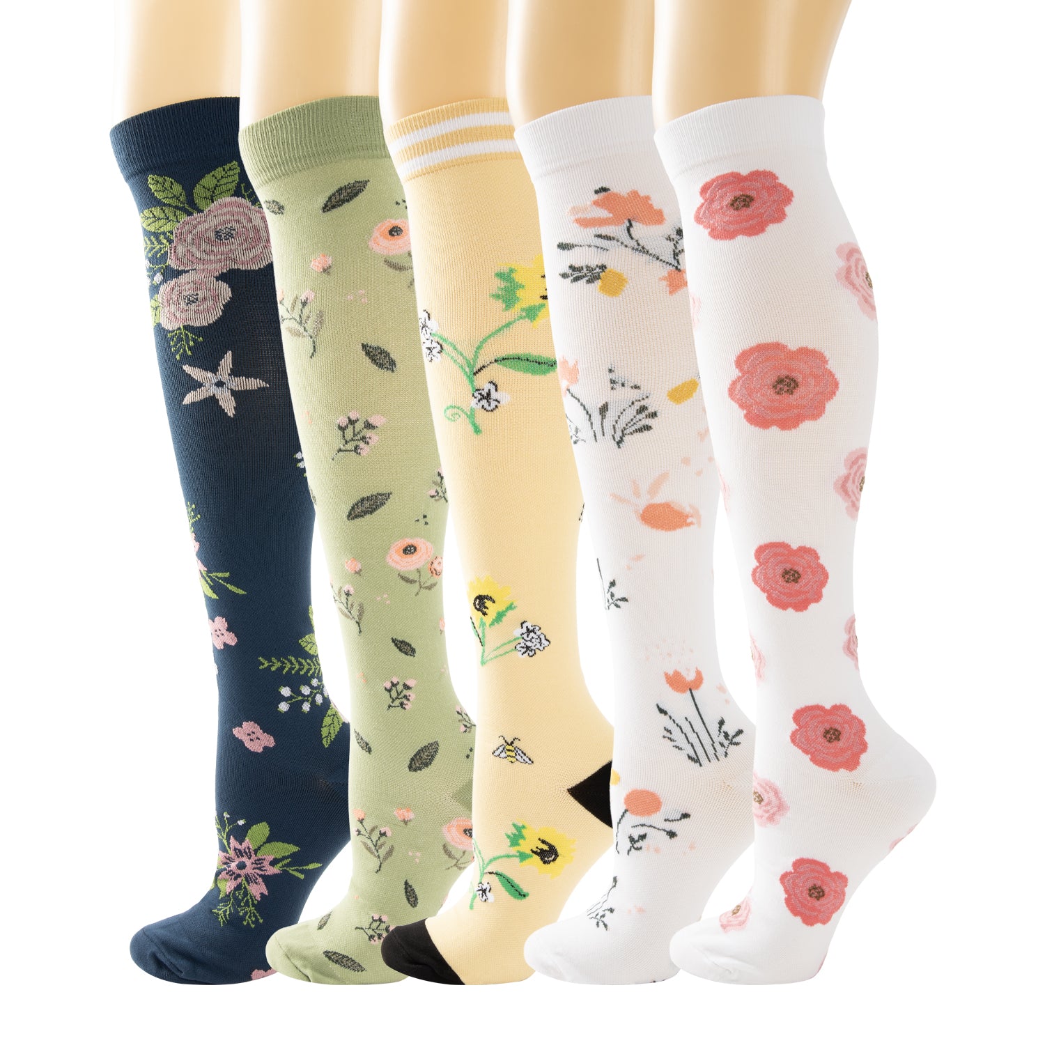 Chaussettes de compression Flexyor Bloom - les 4 coloris fleuris