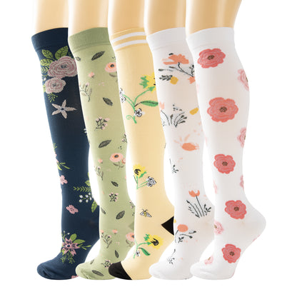 Chaussettes de compression Flexyor Bloom - les 4 coloris fleuris