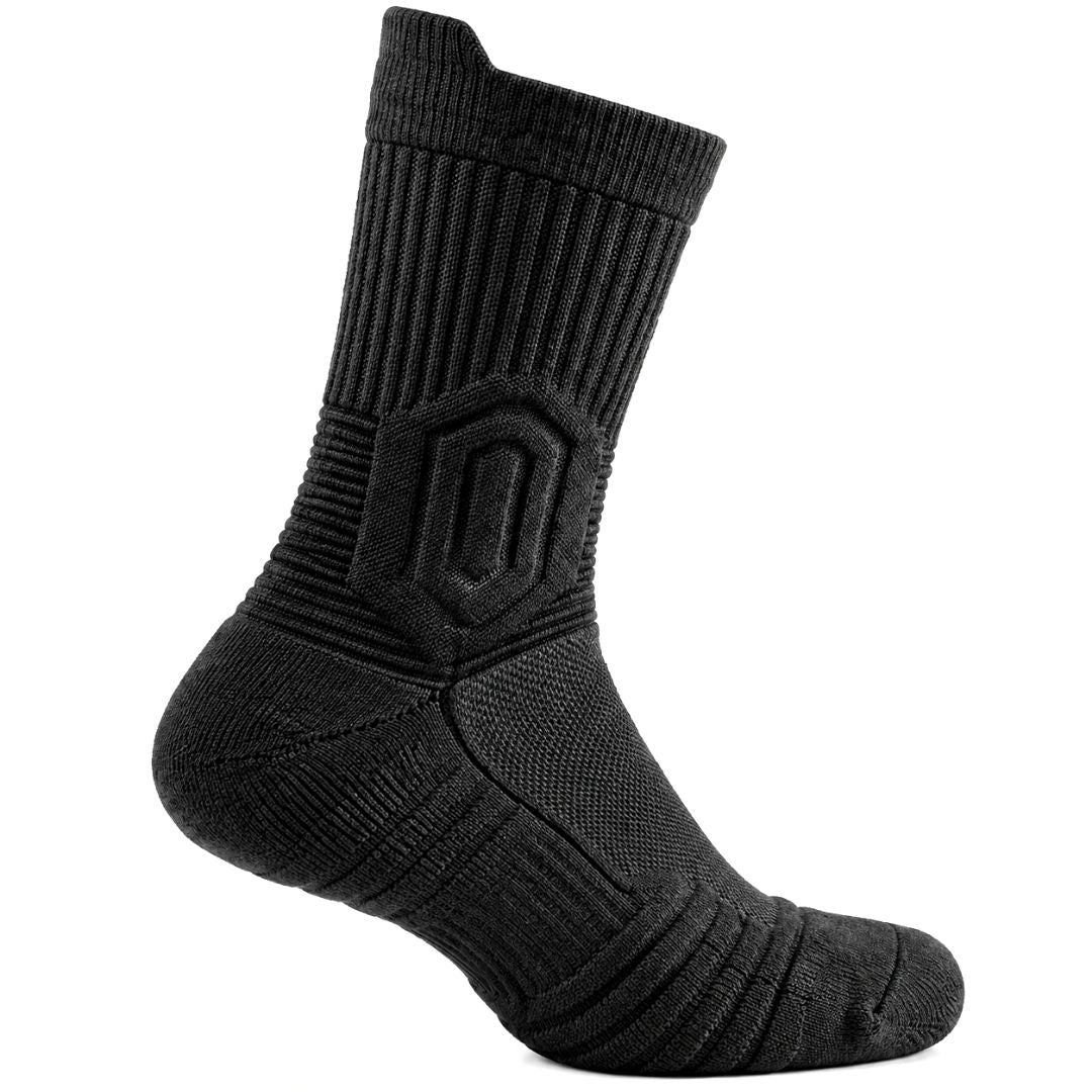 Chaussette de travail FLEXYOR noire, rembourrage talon et avant-pied