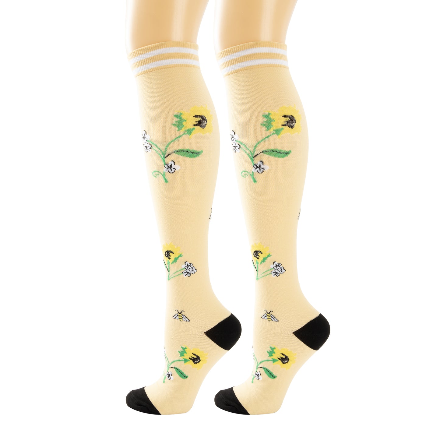 Chaussettes de compression Flexyor Bloom coloris Jaune Prairie