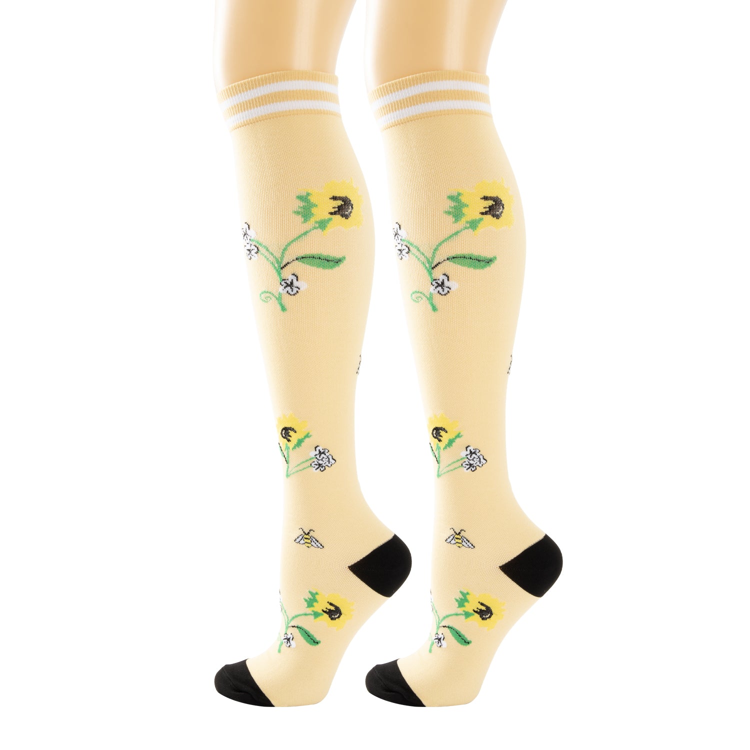 Chaussettes de compression Flexyor Bloom coloris Jaune Prairie