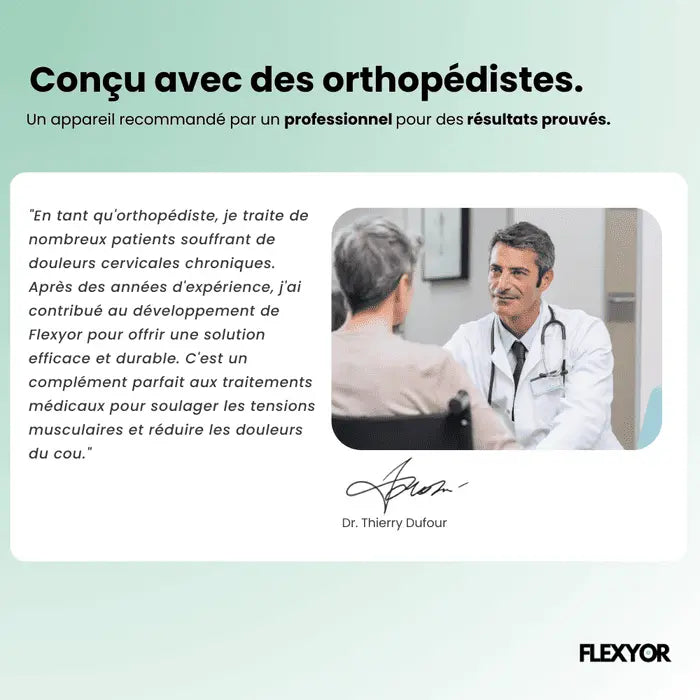 Masseur cervical en action – recommandé par les orthopédistes contre les douleurs cervicales chroniques