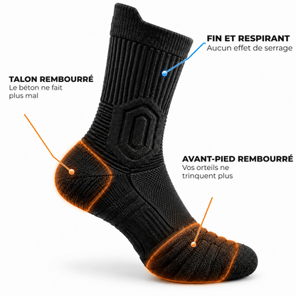 Zones rembourrees : talon, avant-pied, tige fine et respirante