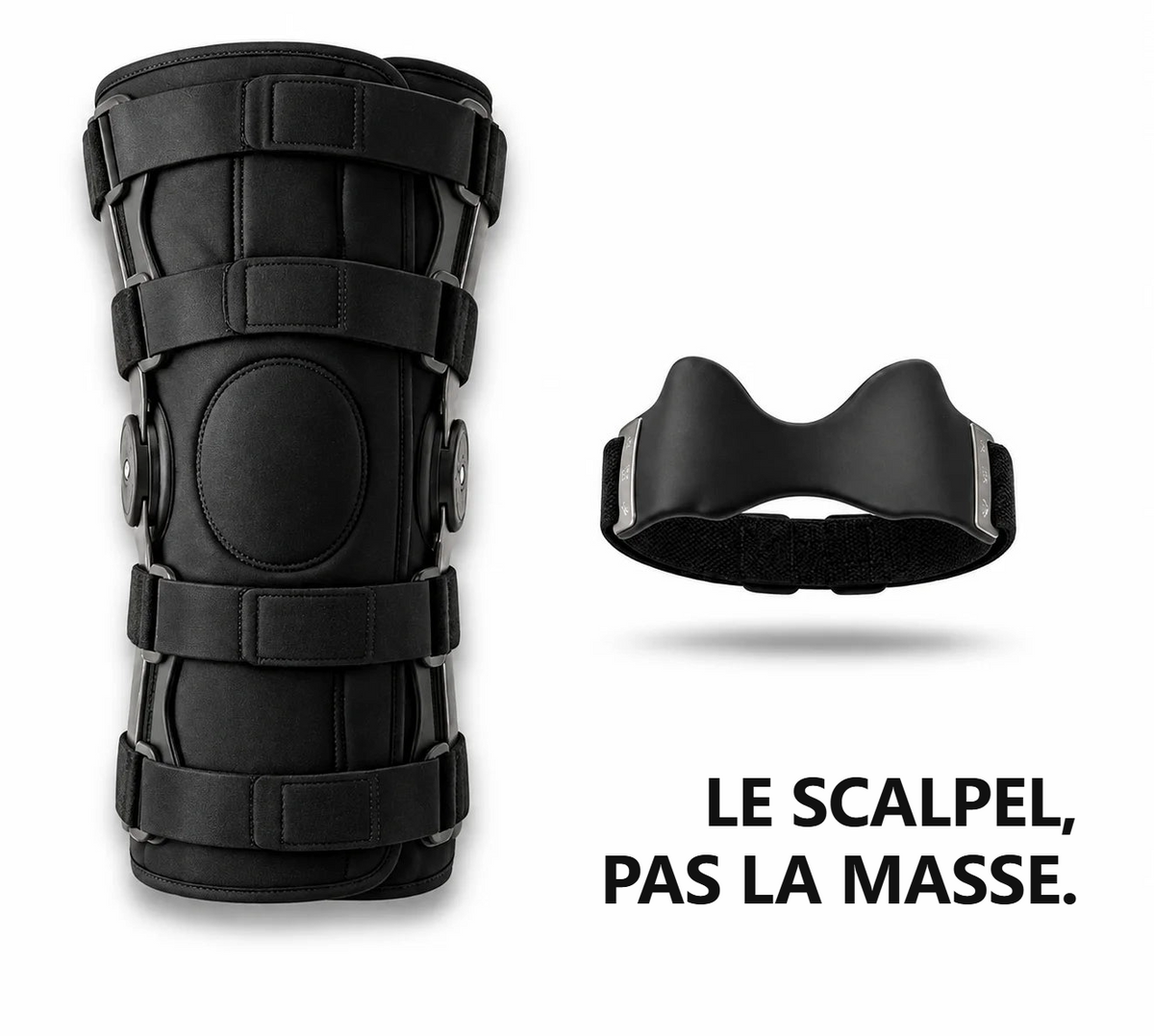 Genouillere volumineuse contre sangle
